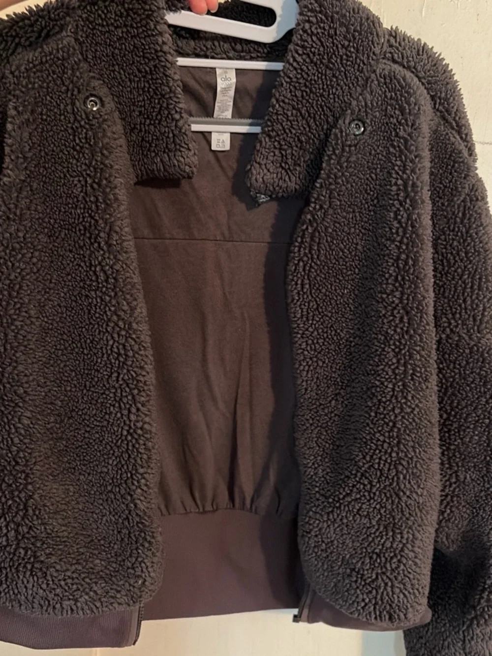 ALO Yoga Women’s Dark Charcoal Sherpa Jacket